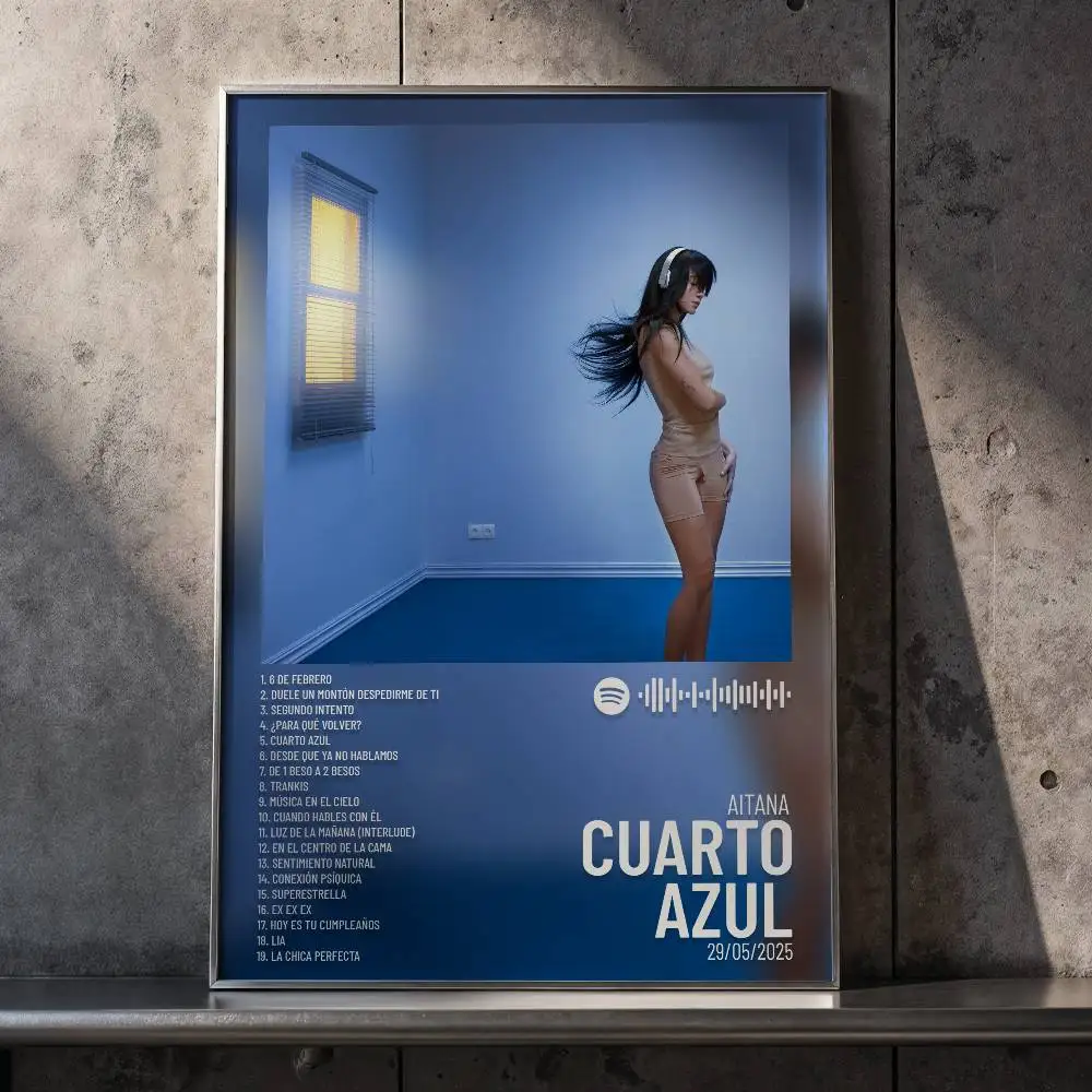 ملصق Aitana Cuarto Azul ملصق فني ذاتي اللصق مقاوم للماء لغرفة المقهى والبار #2