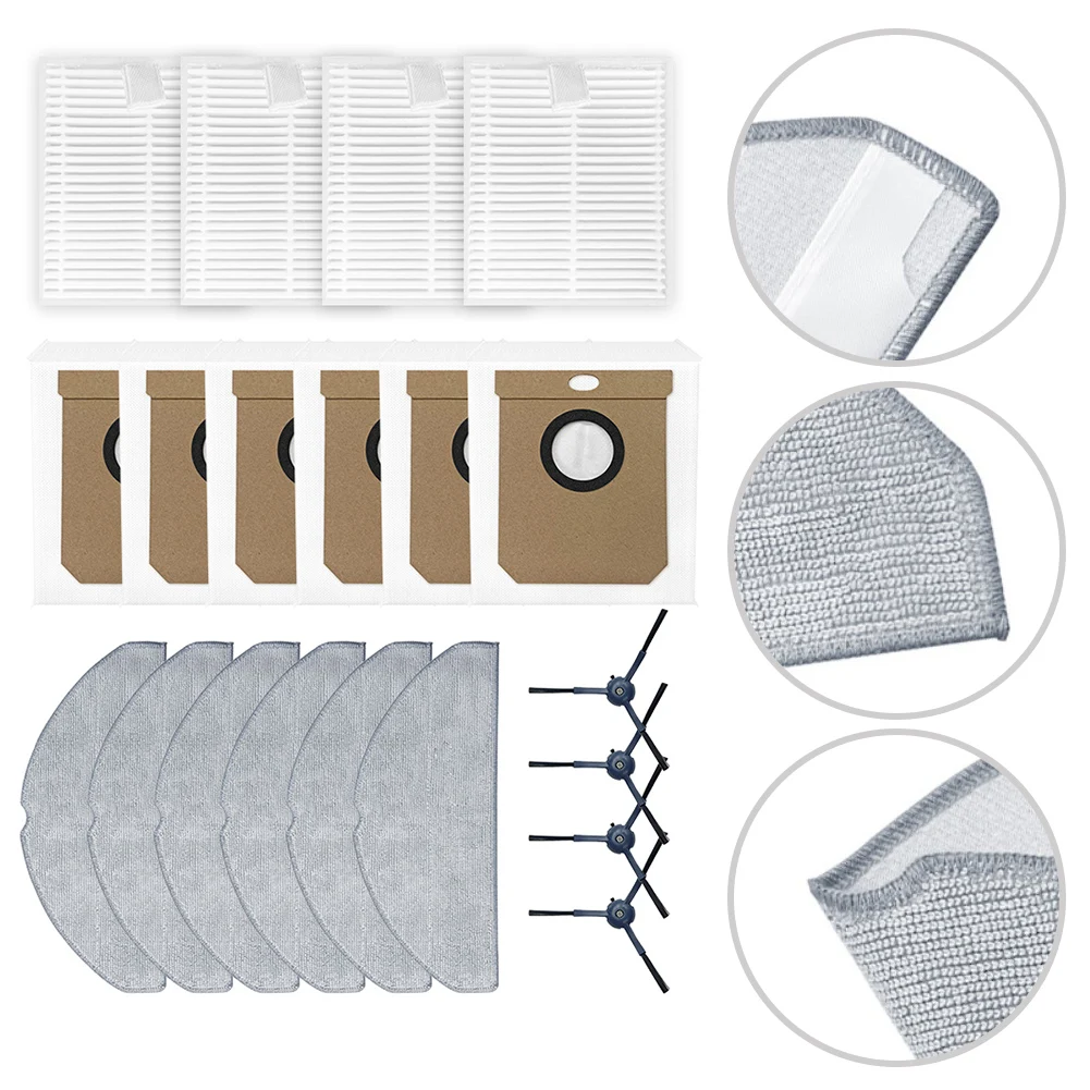 1 مجموعة تصفية ممسحة القماش كيس لجميع الغبار مجموعة فرش جانبية ل Cecotec ل Conga 8490 ل في نهاية المطاف الترا قوة فراغ قطع غيار الأجهزة المنزلية #1