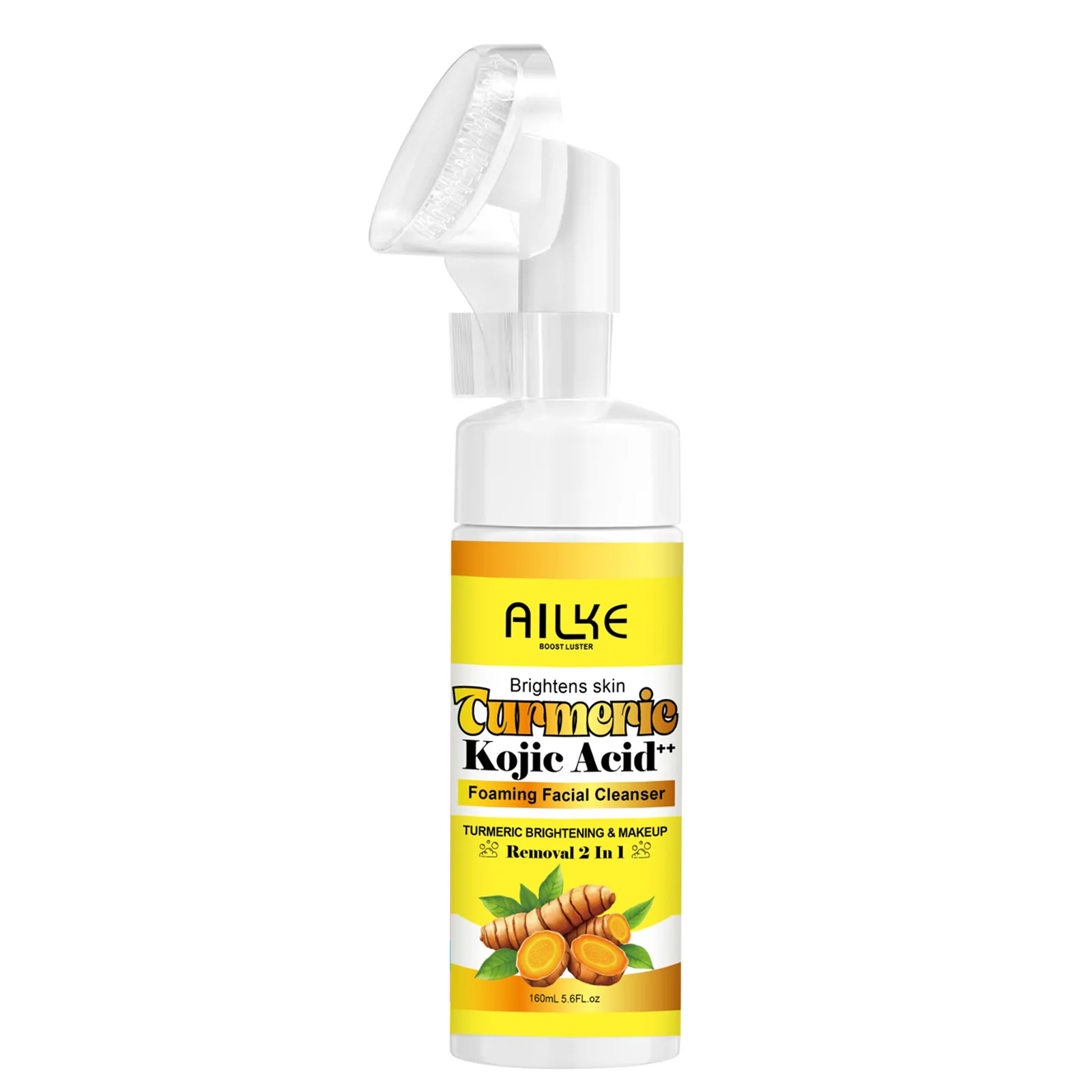 

AILKE Turmeric Foaming Face Cleanser, Brightening, Oil Control, Remove Makeup Residue and Acne, for All Skin Types, 160 ml