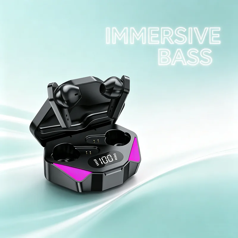 2025 NEW X15 TWS Earphones Bluetooth Wireless Gamer Headphones 65ms Low Latency Earbuds Fone Headset Gamer headphones