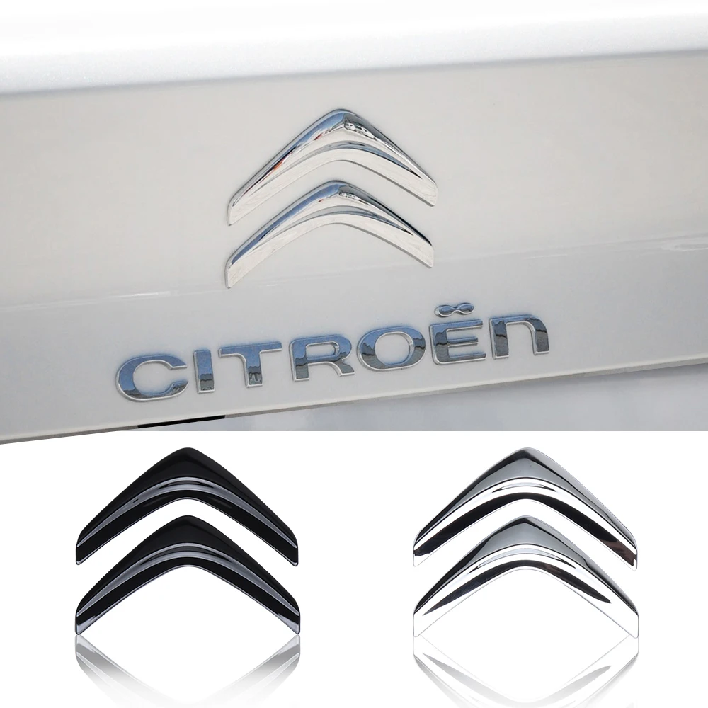 ABS Chrome Logo Emblem Letters Badge Exterior Car Styling Car Rear Trunk Sticker For Citroen Berlingo C3 C5 Aircross Picasso C4