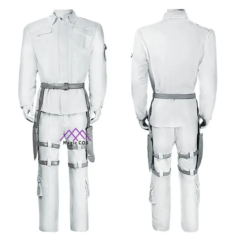 

Anime Cells At Work! Neutrophil Hataraku Saibou White Blood Cell Cosplay Costume Coat Pants Belt Hat Golves Uniform Set dg14.