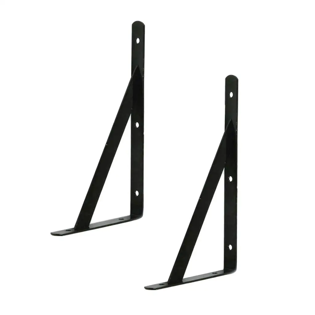 5-6pack 2 Pieces Metal L Shaped Wall Shelf Bracket Rack Support 150x95x2mm