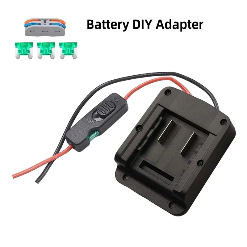 

Комплект адаптеров для аккумулятора Einhell 18 В с предохранителями и переключателем включения/выключения, преобразователь аккумулятора для радиоуправляемых автомобилей, игрушечных роботов