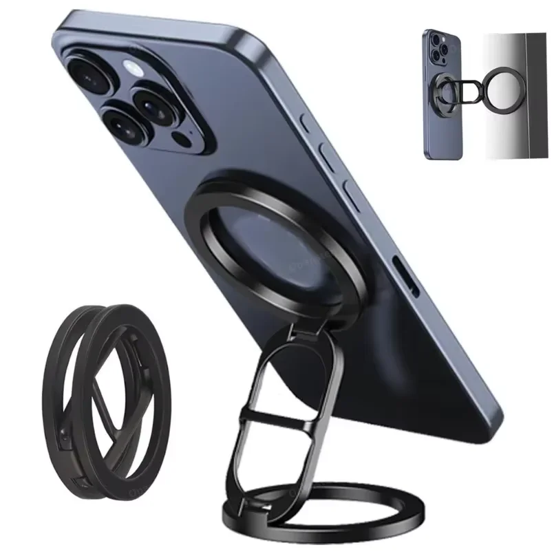 

Phone Grip Holder Dual-Sided Magnetic Finger Ring Adjustable Magnet Phone Stand for iPhone 17/16 Pro Max/15 14 Samsung