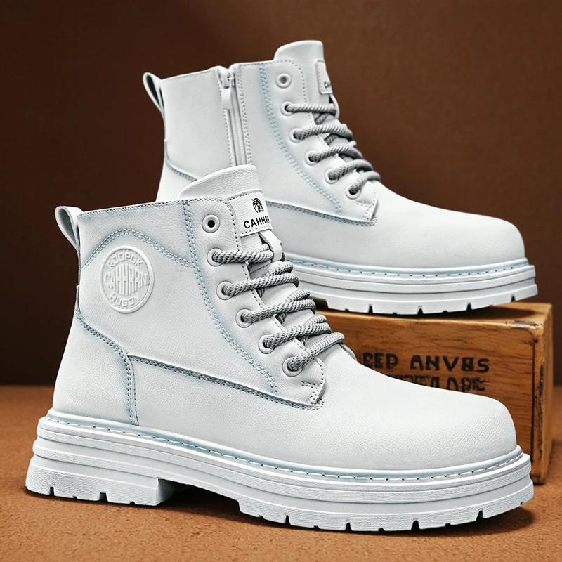 

Winter Men Boots Outdoor Leather Ankle Boots Lightweight Couple Casual Boots Classic Handmade Boots Designer Women Work Boots