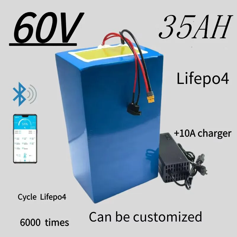 

60v 35ah Lithium battery pack 16S6P 21700 1000-3000W High Power Electric vehicle Scooter Motorcycle Tricycle +67.2V 5A charger