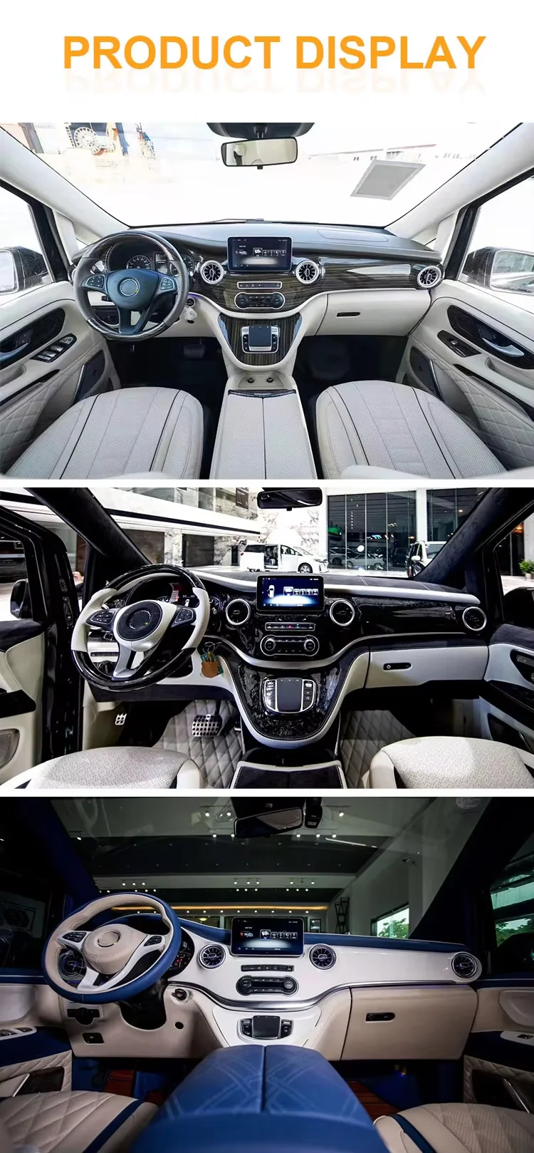 Console central do painel do carro de alta qualidade para Vito W447 modificado para acessórios do carro decoração interior