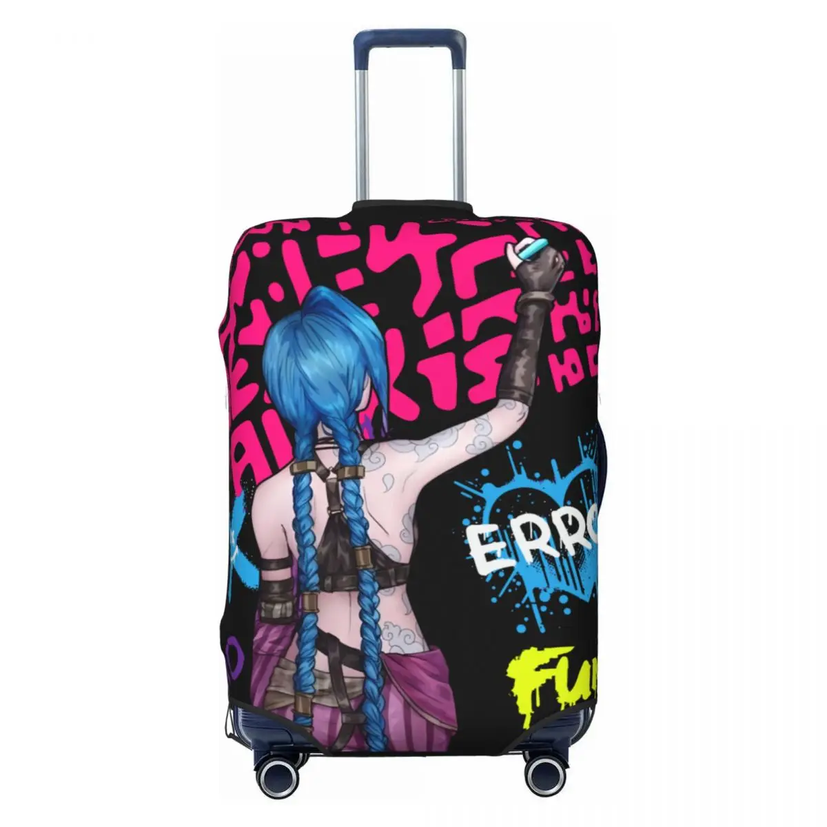 

Hot Anime Arcane Jinx Suitcase Cover Elastic Travel Luggage Covers for 18-32 inch