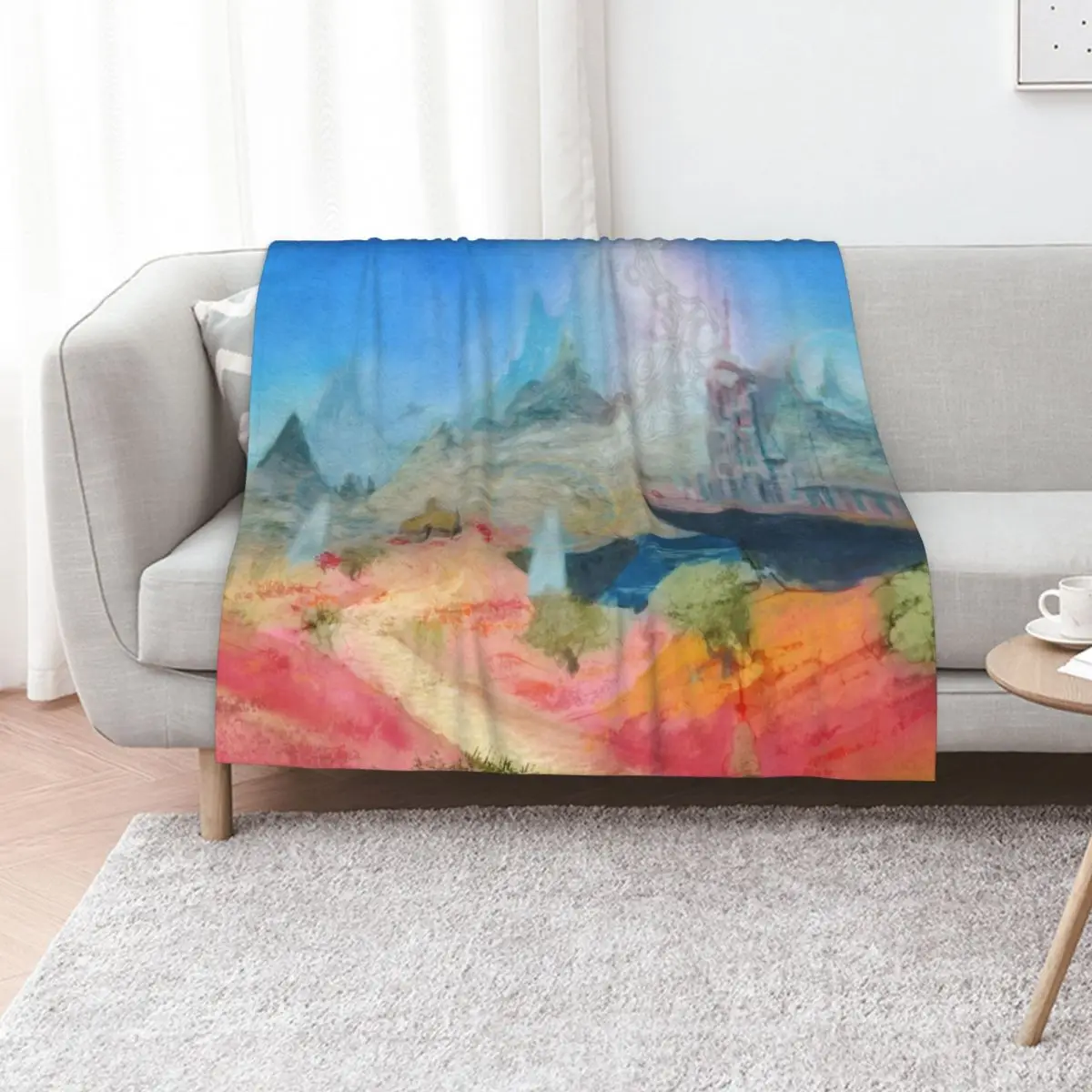 

Il Mheg, the Faerie Kingdom Throw Blanket Soft Plush Blanket as Housewarming Gift