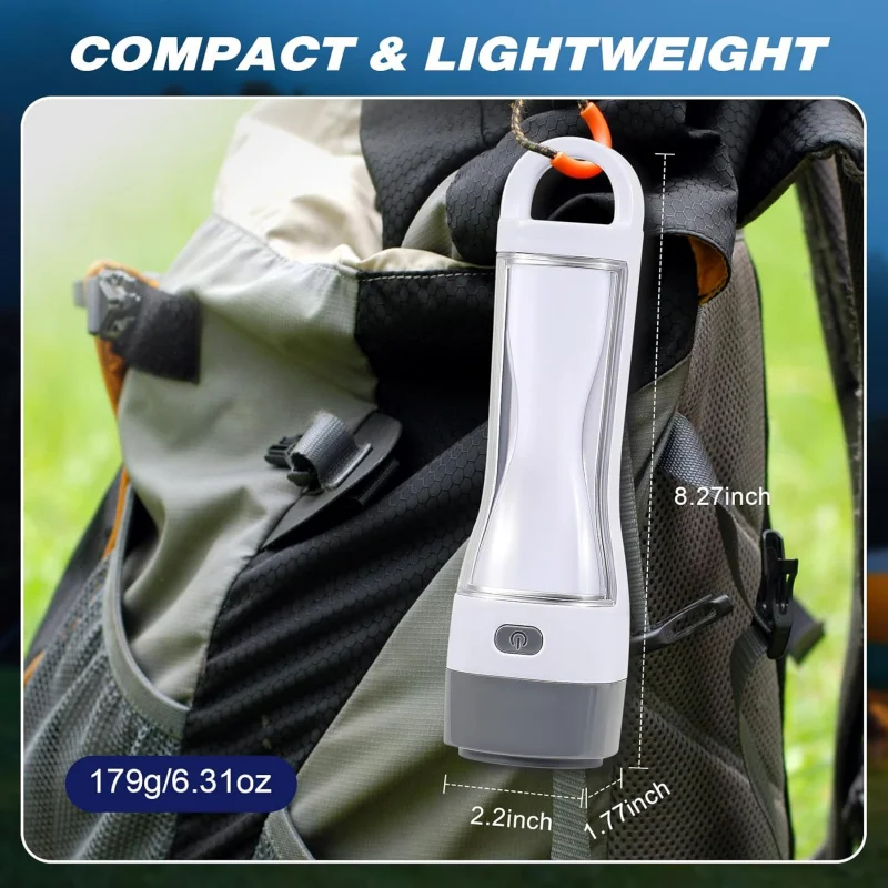 انقطاع التيار الكهربائي لمصباح LED، مصابيح كاشفة للتخييم قابلة لإعادة الشحن مع لومن عالي، 5 أوضاع، قوية وتكتيكية #3