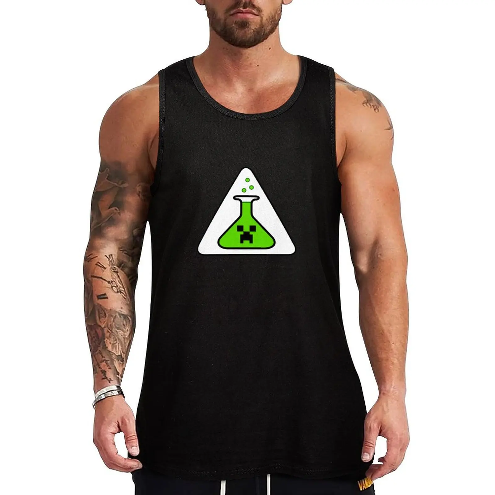 

Creeper's Lab beaker Tank Top Men's gym clothing t-shirt for man gym clothes man fitness