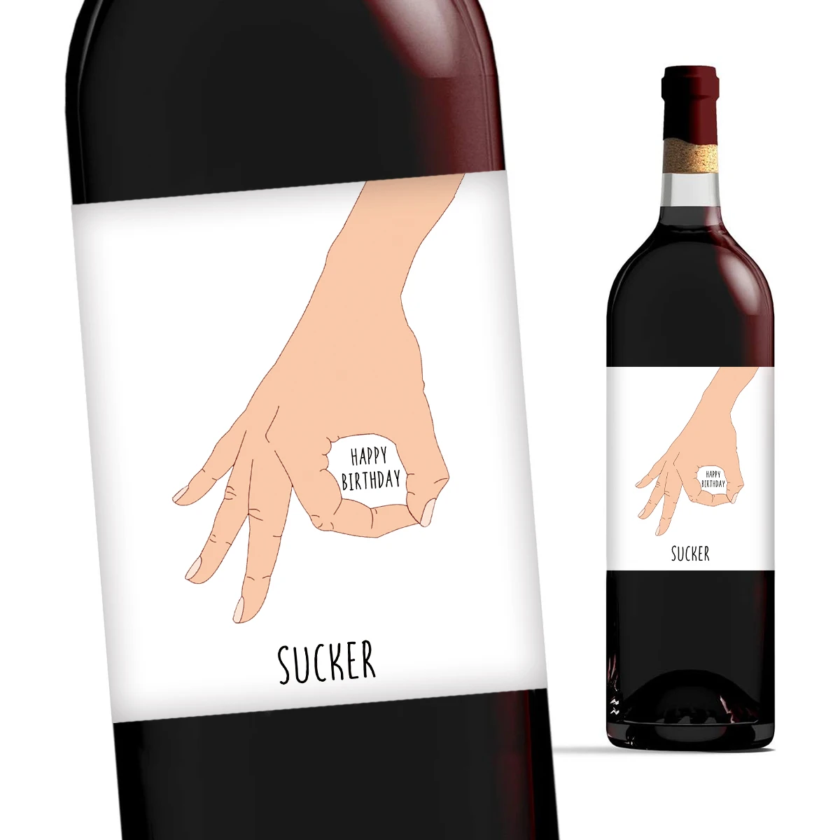 4 Stück The Circle Game Weinflaschenaufkleber für Ihn, alles Gute zum Geburtstag, Wein-Geschenketiketten für Männer, Freund, lustige Geburtstags-Weinflaschenetiketten