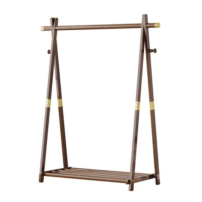 

Simple coat rack, floor standing clothes hanger, household bedroom bag rack