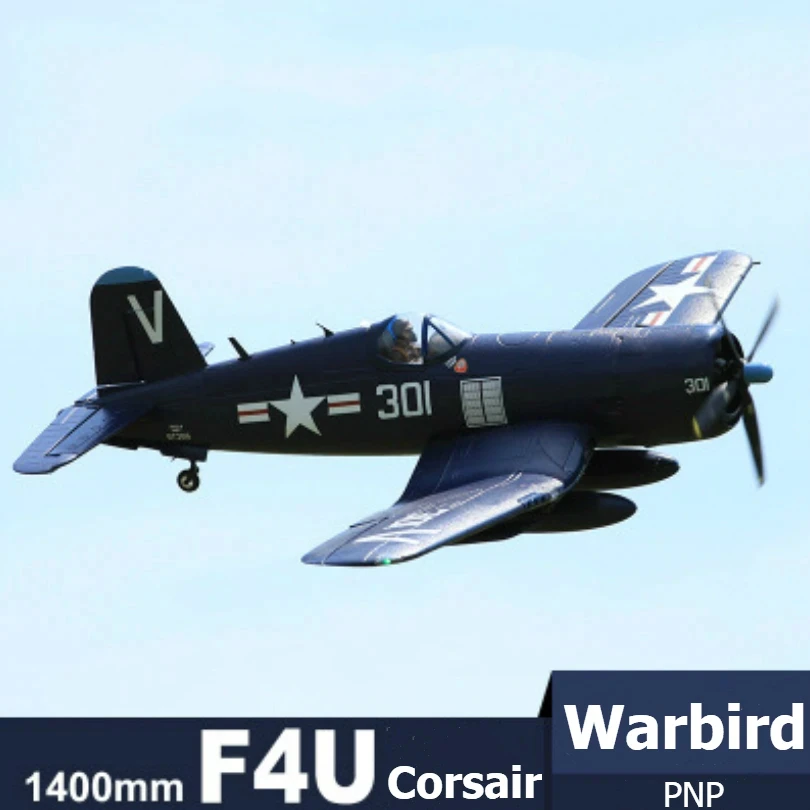 FMSRC RC Airplane 1400MM 1.4M F4U Corsir Blue 6CH with Retracts Flaps LED PNP Big Gaint Scale Warbird Model Plane Aircraft Avion