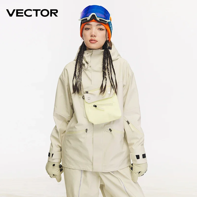 VECTOR Ski Wear Women Man Hooded Sweater Trend Wear Thickened Warmth and Waterproof Equipment Suit Women Snow Jacket Women