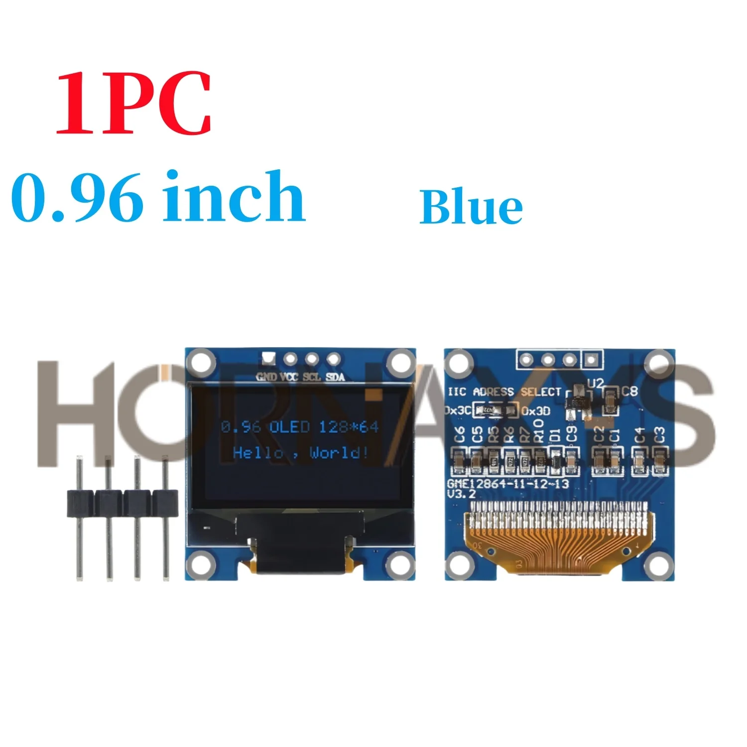 1-10 sztuk/0.96 Cal moduł wyświetlacza OLED SSD1315 biały/niebieski/żółty 128X64 4Pin IIC I2C szeregowy 12864 płyta ekranu LCD — zdjęcie produktu 4
