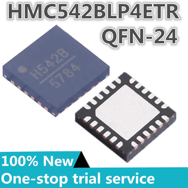 

1-10PCS %New original HMC542BLP4ETR HMC542BLP4E silk screen H542 QFN-24 RF attenuator 31.5dB 0 Hz ~ 4 GHz 50 Ohms 560mW