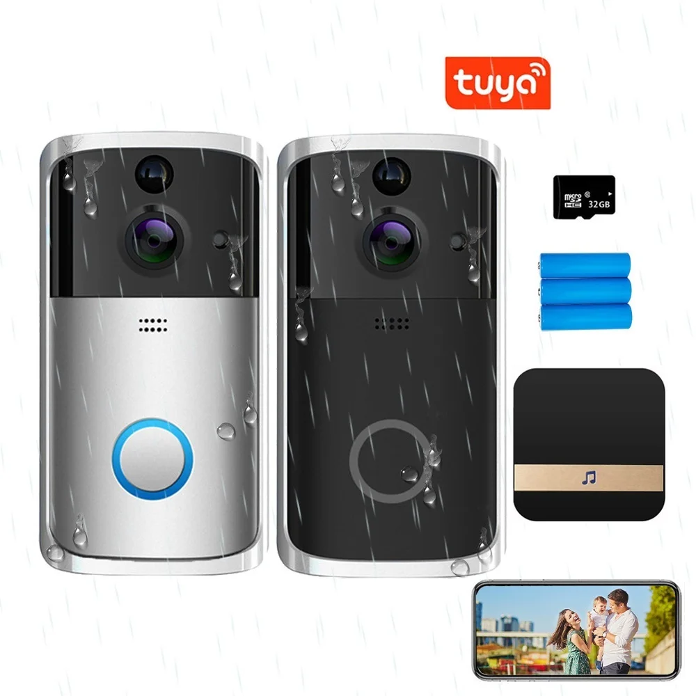 Go! Tuya Video Door Bell Wifi Wireless Doorbell Smart Camera Door Phone Intercom with Motion Detection Waterproof for Home