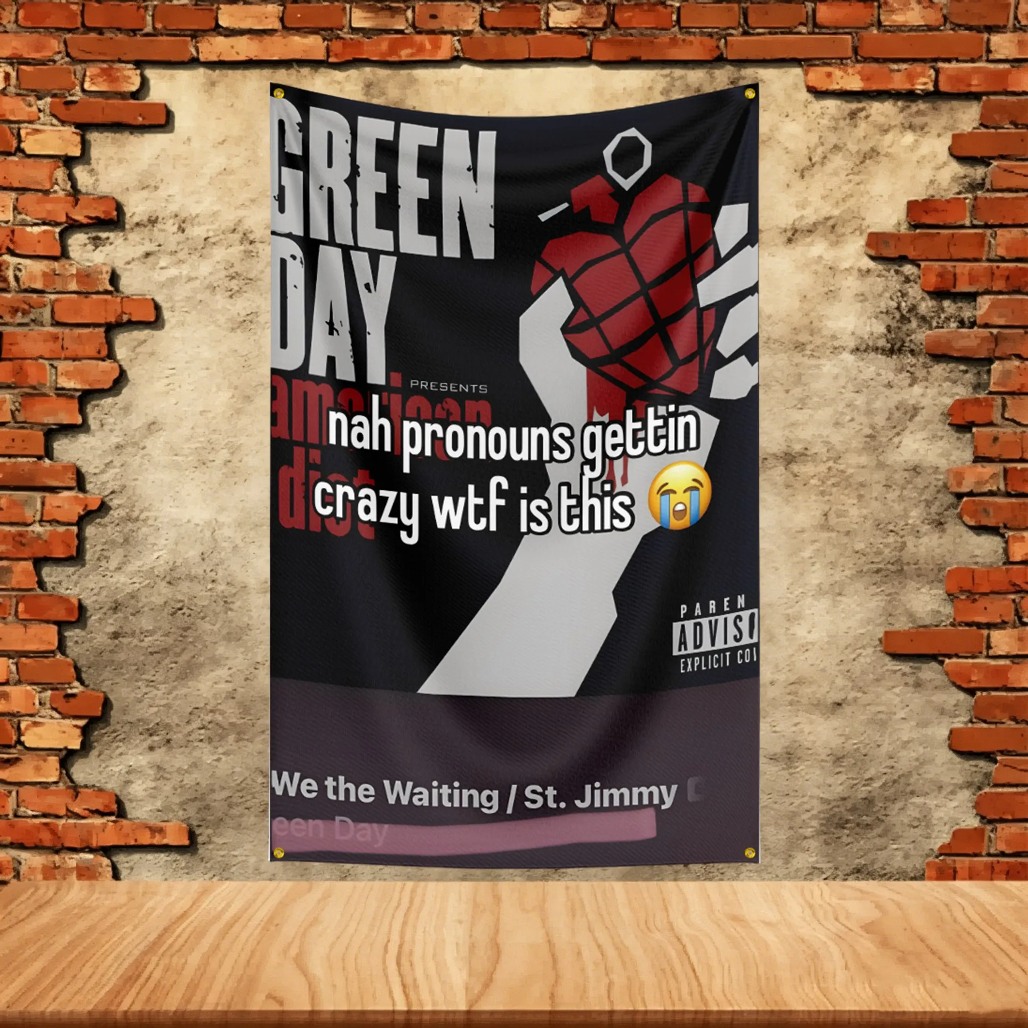 Music Band Flag 3x5ft for Green Day Fans Banner Custom any Image Garage Bedroom Living Room Dorm Wall Hanging Decor Tapestry