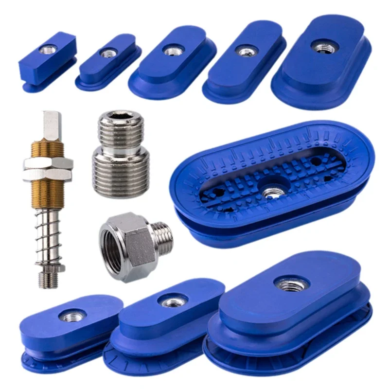 SAOF SAOB Oval Robot Suction Cup with Rod for Metal Sheet Handling SAOF-50X16 SAOB-60X30 Articulated Arm Vacuum Pad