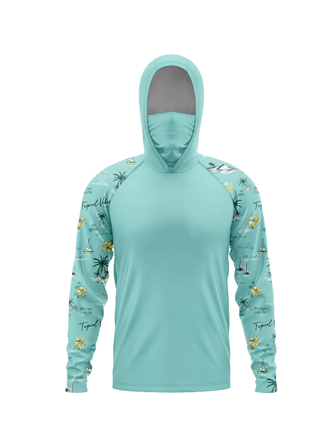 Angeln Hoodies Sonne Anti-UV Maske Sommer Schal Langarm T Shirt Fisch Tops Atmungsaktive Kapuze Angeln Kleidung
