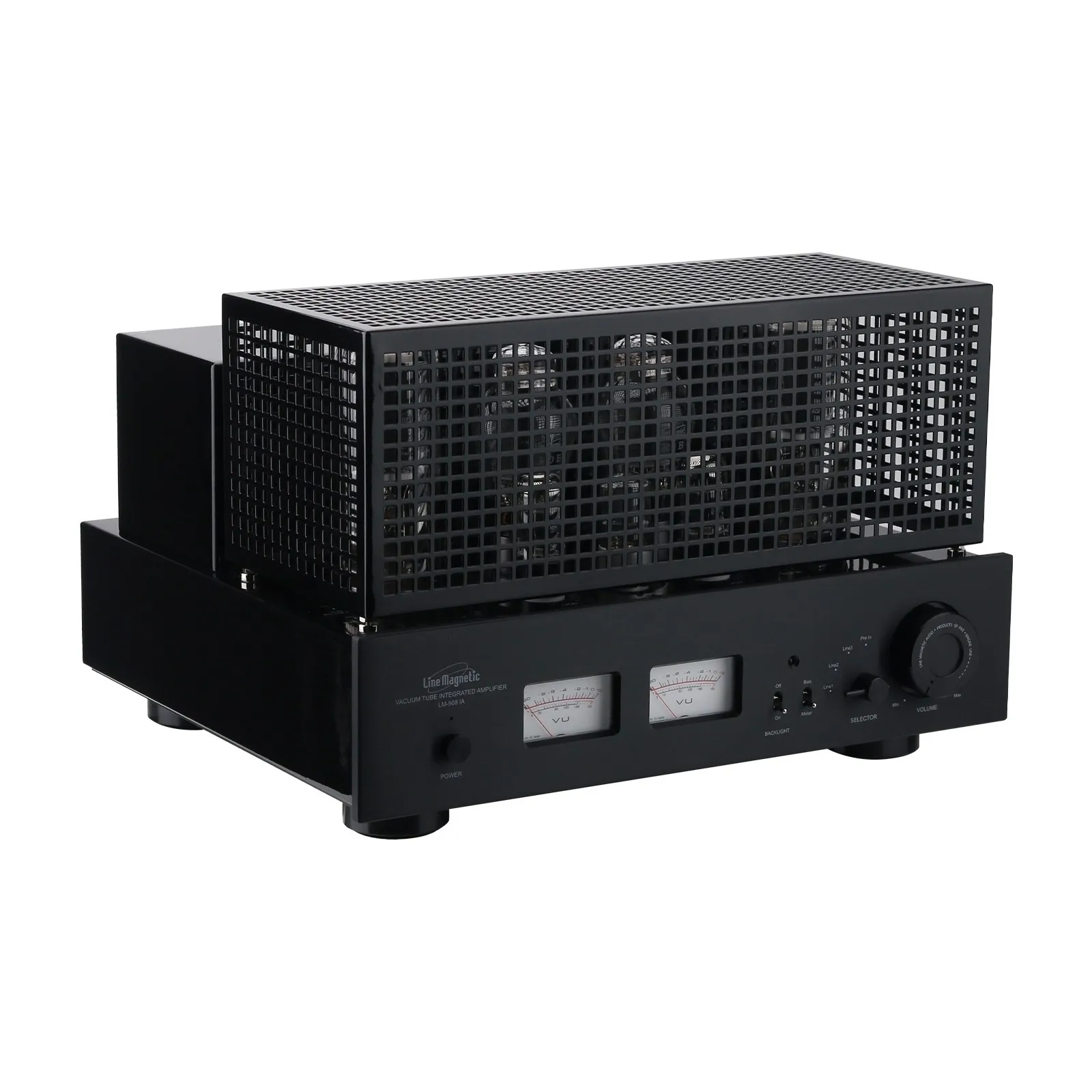 Line Magnetic Audio LM-508IA 48W+48W Tube Amplifier Integrated Amplifier Tube Amp with Two VU Meters