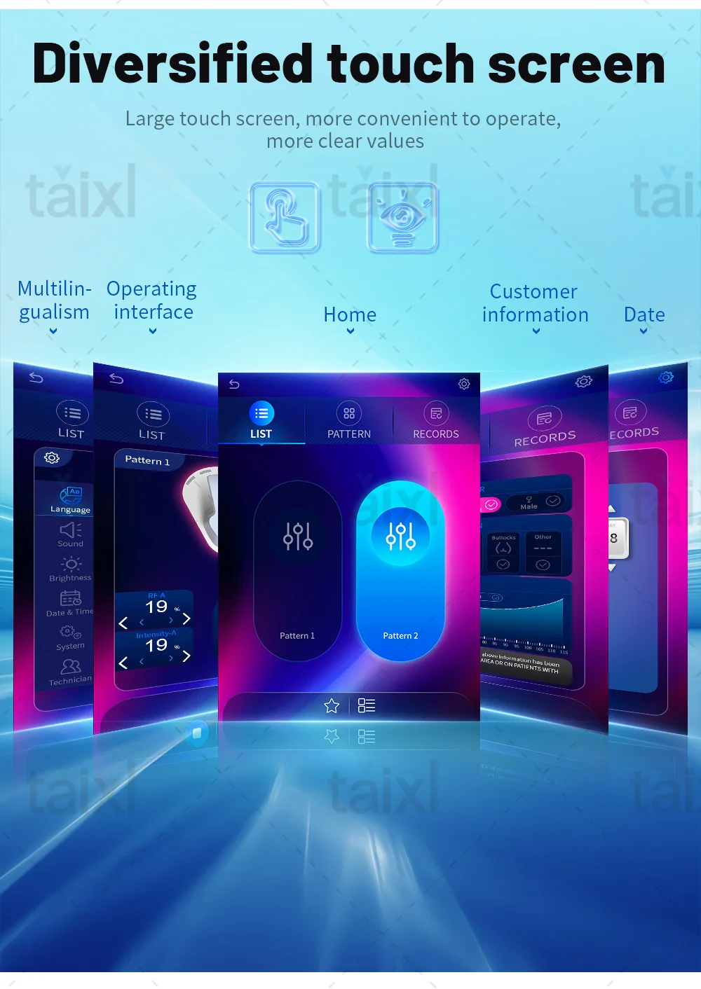 Ems taixl Neo RF آلة نحت الجسم Hi-emt Ems التحفيز الكهرومغناطيسي الجسم التخسيس آلة العضلات المهنية