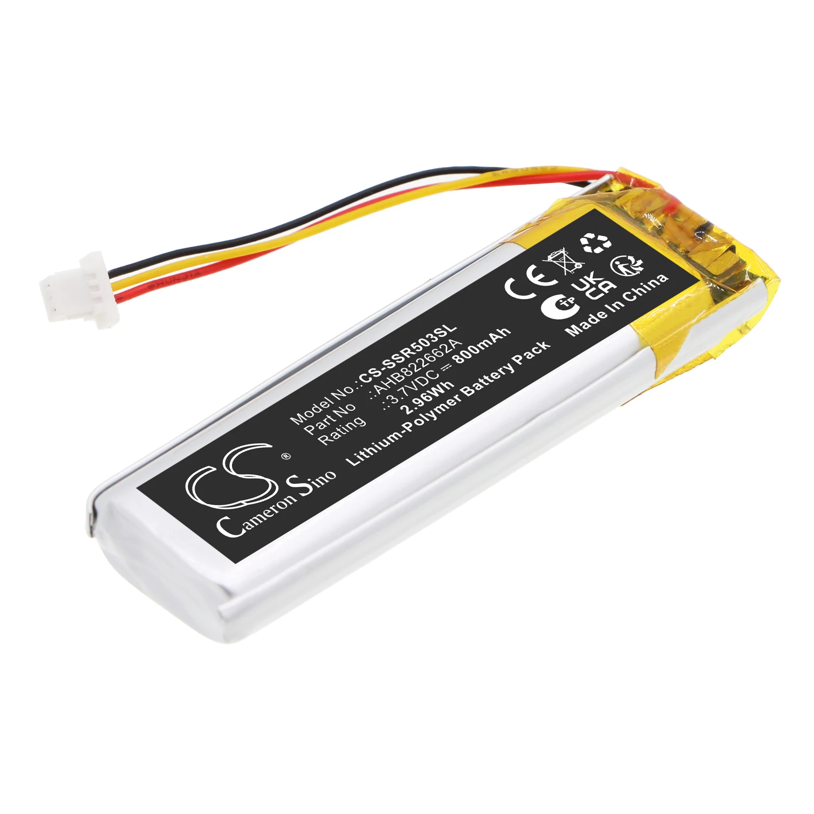 3.7V 800mAh Wireless Headset Battery AHB822662A for Sena 50R 3-Button Spider RT1 Bluetooth Communication System SP128 SP130