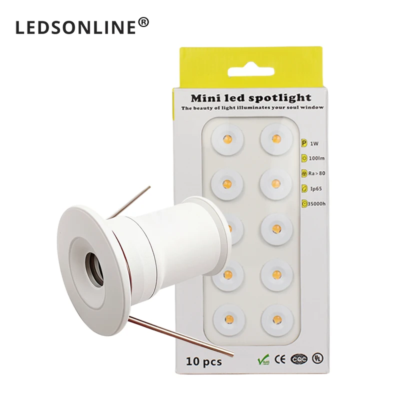 

1W Mini LED spotlight 15mm delivering brilliant dimmable light perfect for showcases displays and elegant ceiling accents