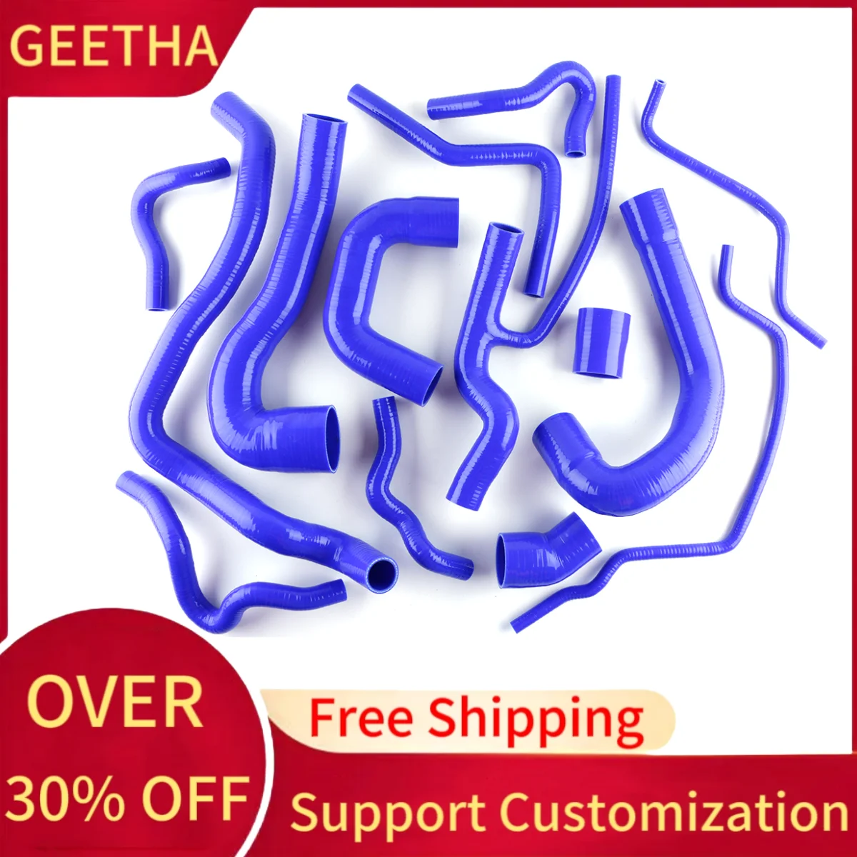 13pcs For 2003-2014 Saab 9 3 9-3 1.8T 2.0T B207 Turbo Silicone Radiator Coolant Hoses Kit 2013 2012 2011 2010 09 08 07 06 05 04