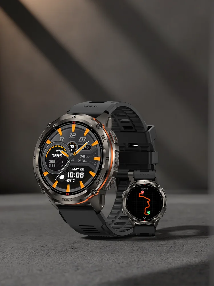 KOSPET TANK T3 Ultra 2 Smartwatch dla mężczyzn GPS Stal nierdzewna Bardzo długa żywotność baterii Wodoodporność 5ATM IP69K Monitorowanie zdrowia 24/7 — zdjęcie produktu 7