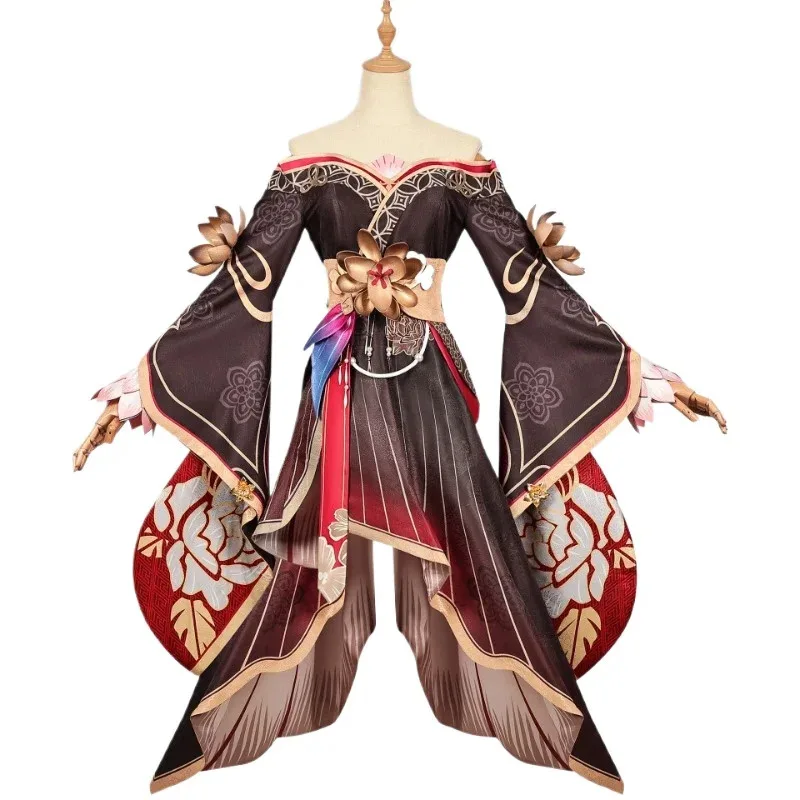 هونكاي ستار السكك الحديدية فوغ تأثيري فستان مُصمم حسب الطلب Tingyun Sky-Faring Commission Xianzhou Luofu ملابس حفلات الهالوين للنساء