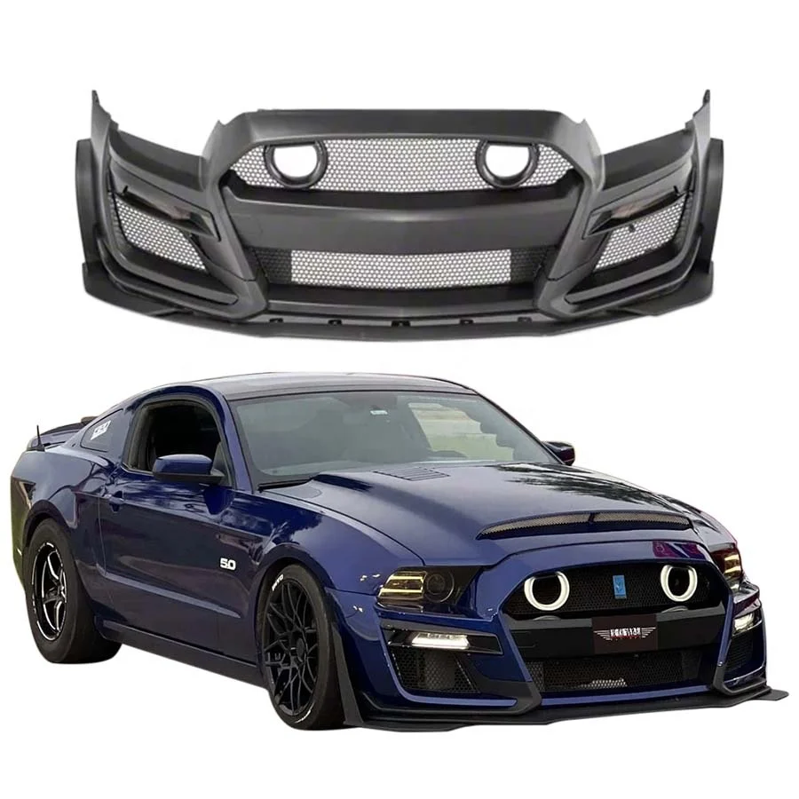 

2013-2014 для Ford Mustang GT500 Стиль Высококачественный передний бампер с легкой решеткой Новые комплекты кузова