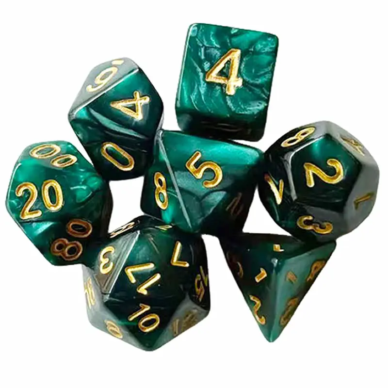 

7 шт./Sst Dice, настольные игры, рулонные кубики, тема галактики, многогранные, удивительные, красочные, эффект Вселенной для DND, аксессуары, игрушка в подарок