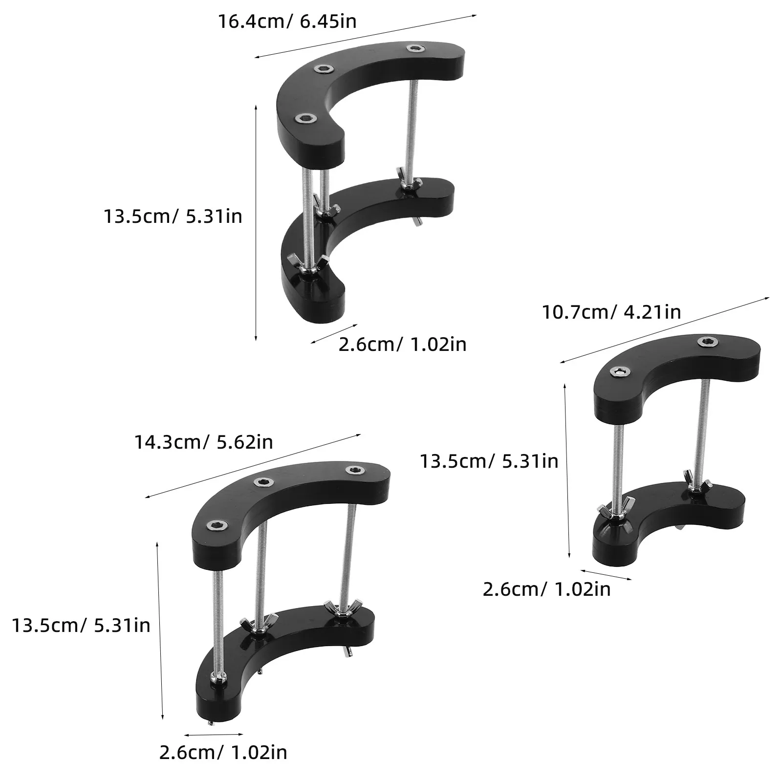 6Pcs Professional Luthier Clamp Set for Violin Body Assembly Full Size Plate Closing Tool with Special Padding Violin Making