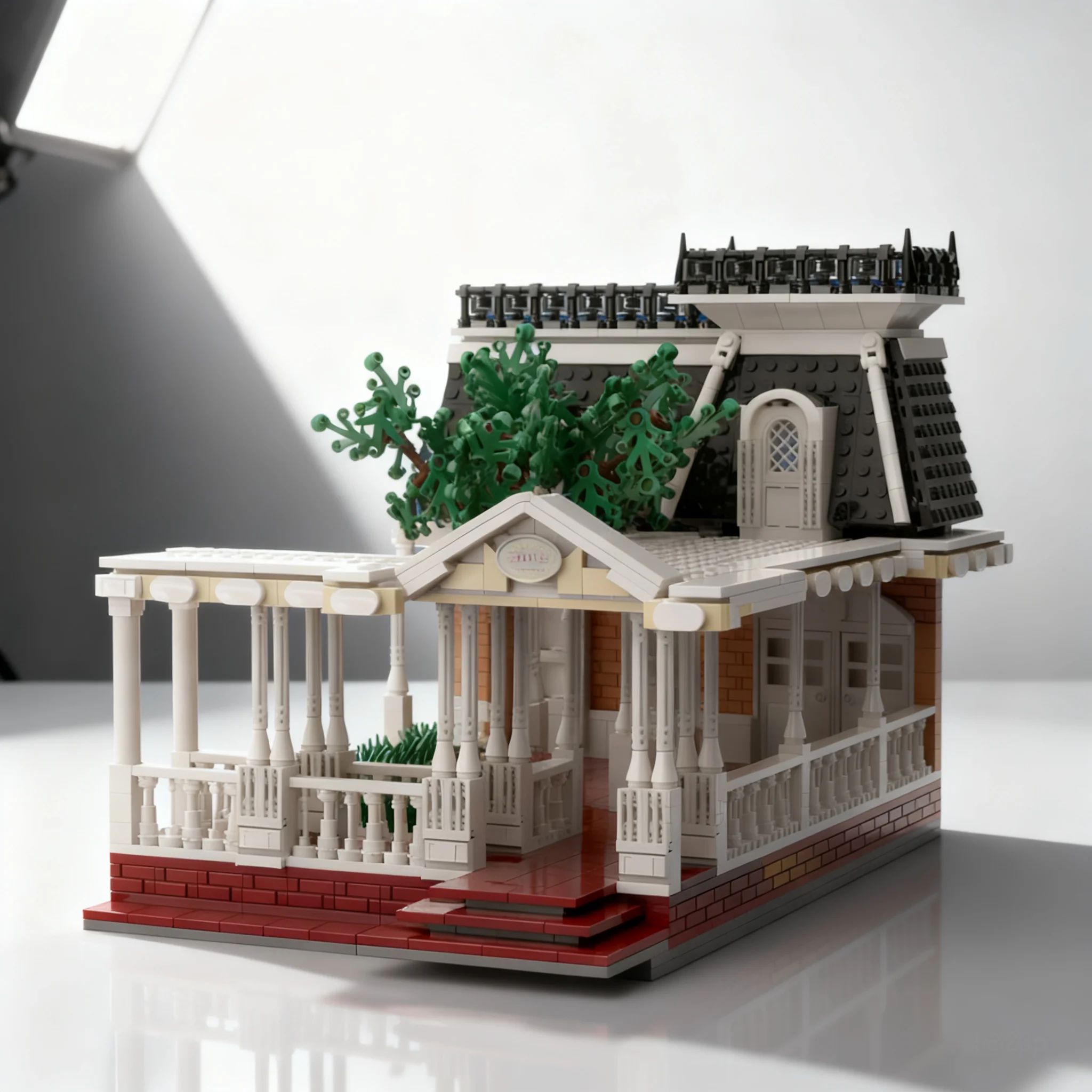 1653pcs MOC Disnay Magic Kingdom Town Square Theater Courtyard Model Building Blocks Christmas Gift Toys Architecture Creative