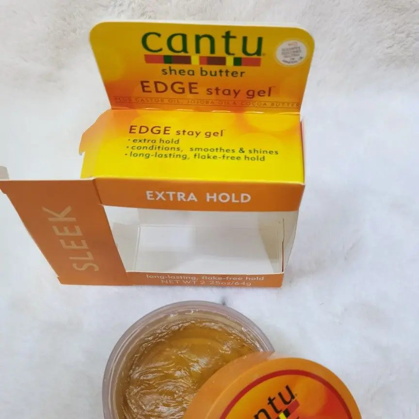 64g cantu Edge Gel Shampoo & Conditioner Coconut Curling Cream Moisturizing Curl Activator Cream with Shea Butter Natural Hair