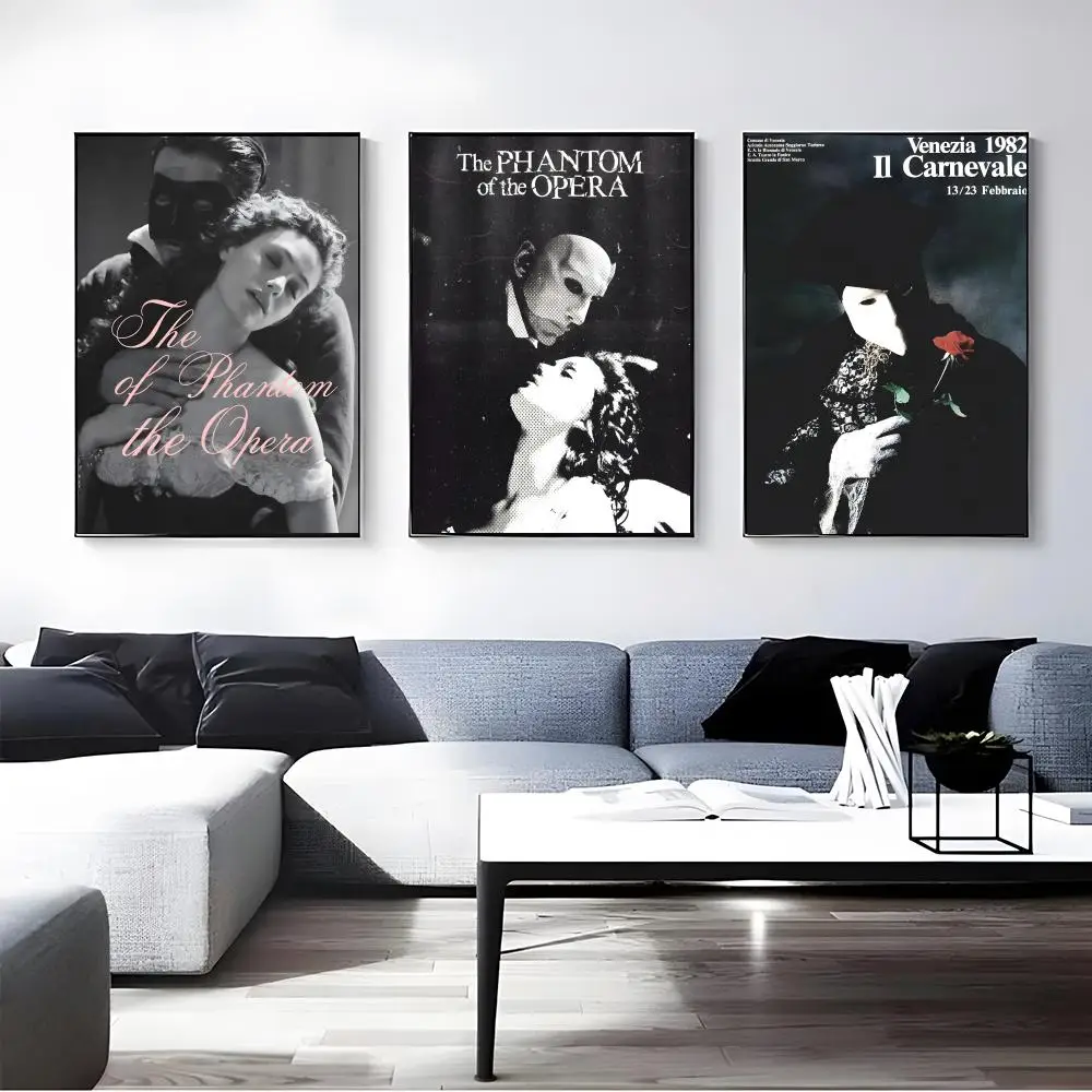 Musical The Phantom of the Opera Poster Self-adhesive Art Waterproof Paper Sticker Coffee House Bar Room Wall Decor