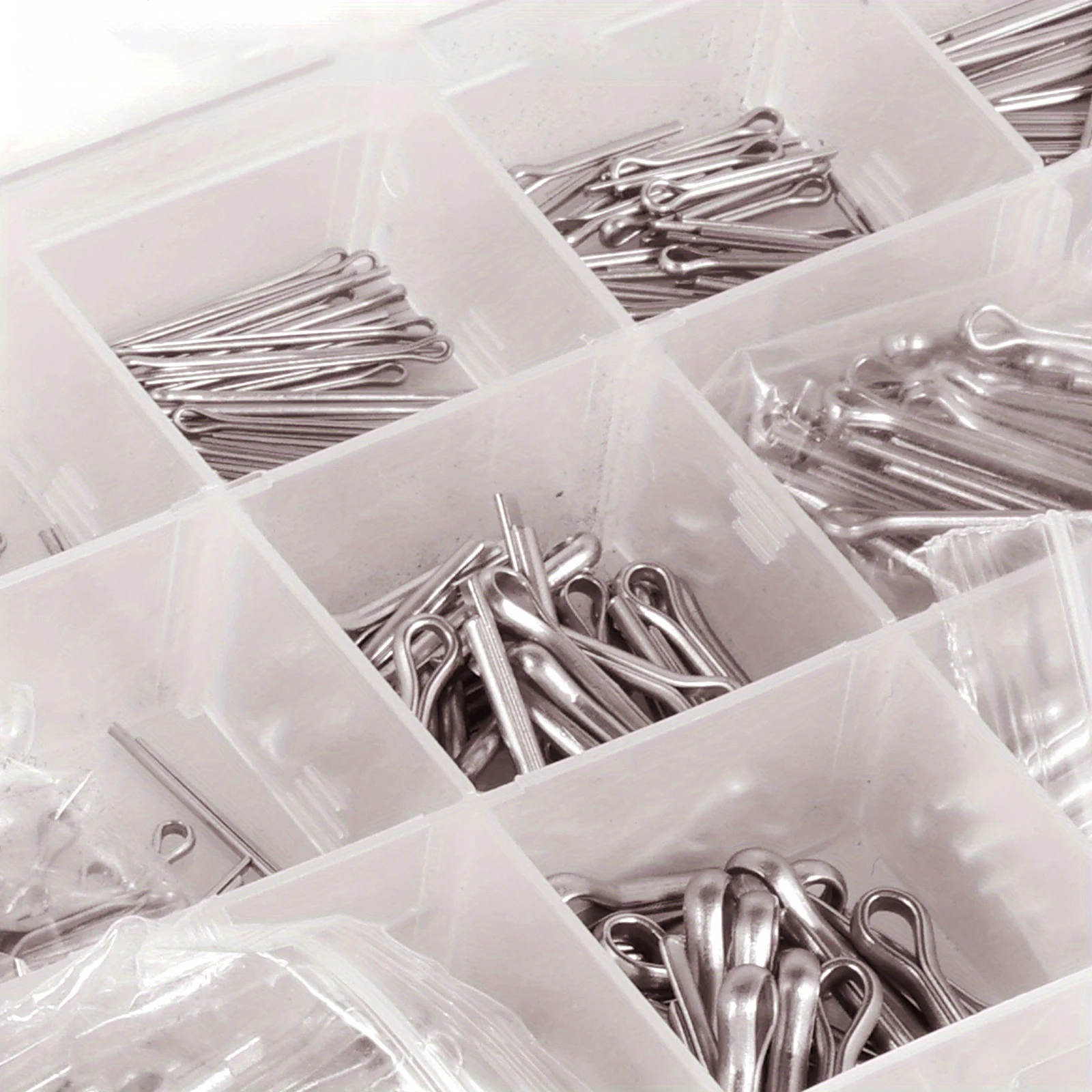 150-teiliges Splint-Sortimentsset aus Edelstahl 304, Splint-Befestigungsclips-Set mit verzinkten geraden Befestigungsclips