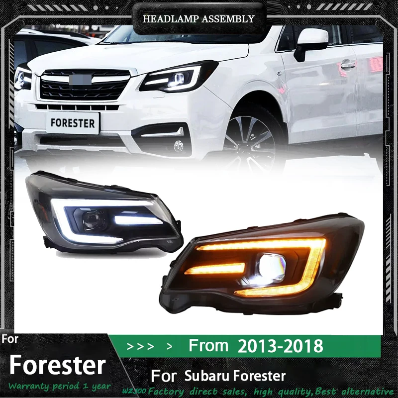 For Subaru Forester 2013-2018 Auto Headlights Assembly Upgrade New Style LED Projector Lens Plug and Play Car Tools Accessories