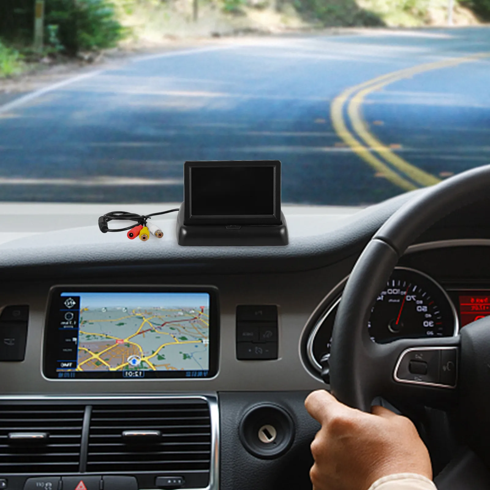 Foldable Backup Camera Monitor Screen Car Rear View Display Screen for Trucks Cars Rear View Backup Monitor