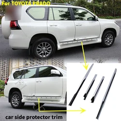 For TOYOTA PRADO 2010-2023 Car Side Door Moulding Trim Kits body moulding Protection Cover Trim ABS Chrome Accessories