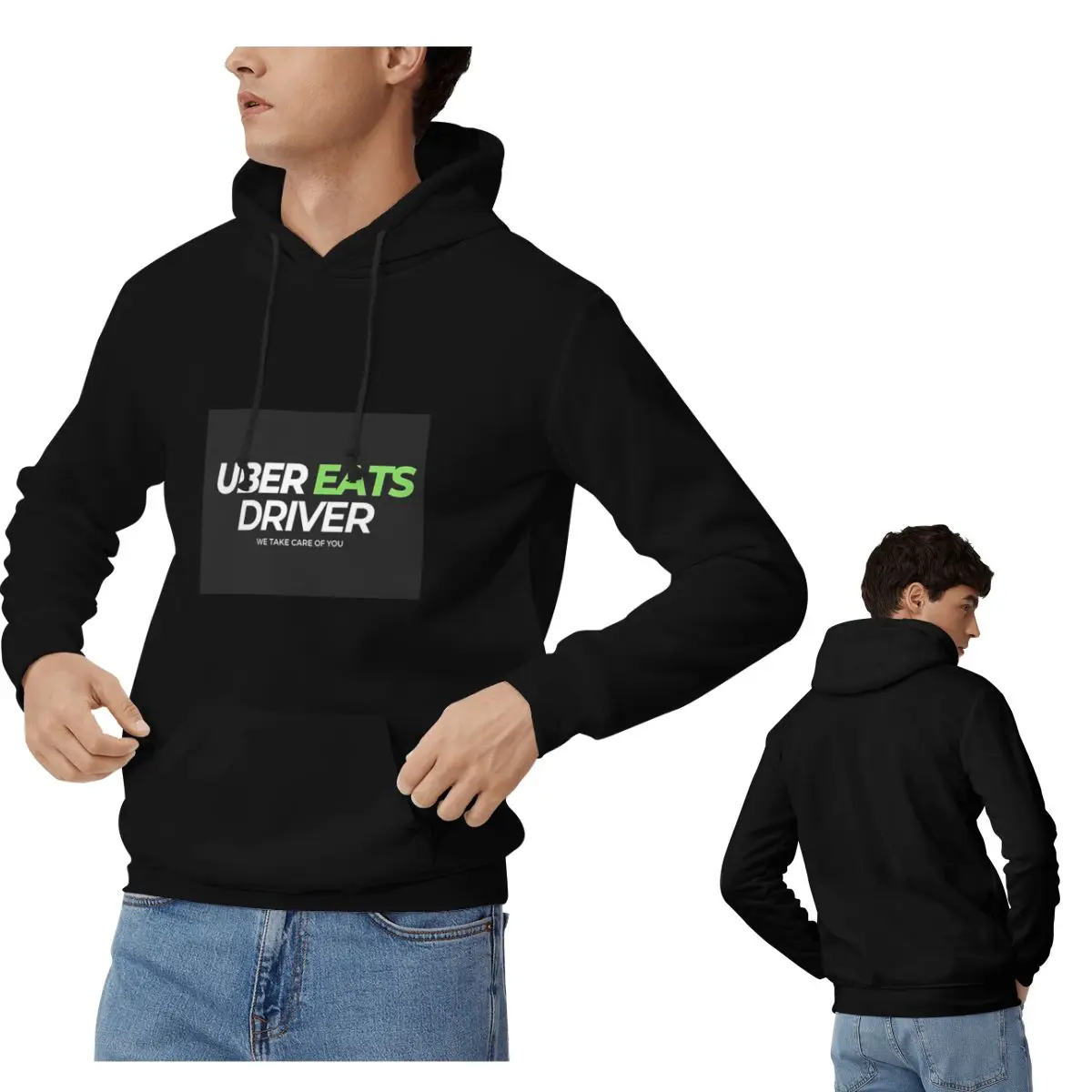 Uber Eats Driver Logo توصيل الطعام سائق هوديس الرجال النساء بلوزة كاجوال البلوز ملابس طويلة الأكمام الخريف الشتاء