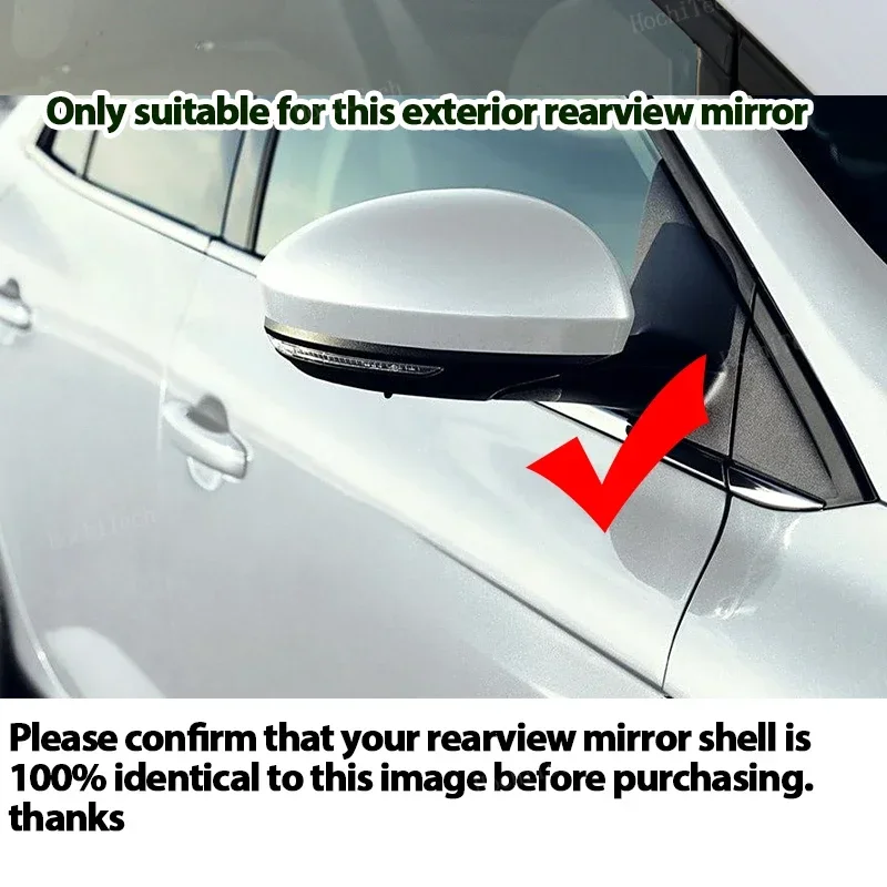 Black add-on Rearview Mirror Cap Wing Side Mirror Cover Fit For Renault Megane 4 MK4 2016-2020 Bat Rear View Mirror Cover