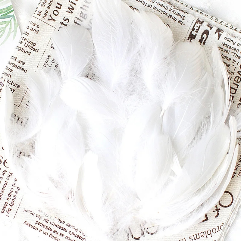 50Pcs/pack Colorful Natural Feathers for Transparent Balloons Pink White Feathers for Bobo Clear Balloon Accessories Party Favor