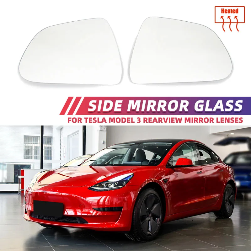 

1 пара стеклянных линз бокового зеркала заднего вида для Tesla Model 3 2018 2019 2020 2021, широкоугольный антибликовый обзор Model3