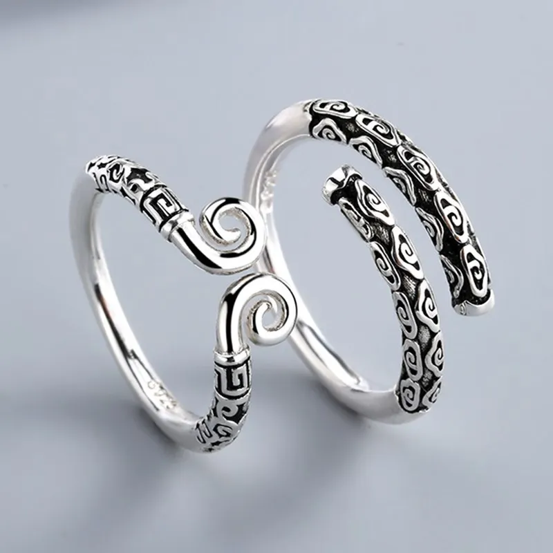 Mythical Wukong Magic Rings for Women Men Chinese Style Vintage Finger Ring Jewelry Gift Resizable