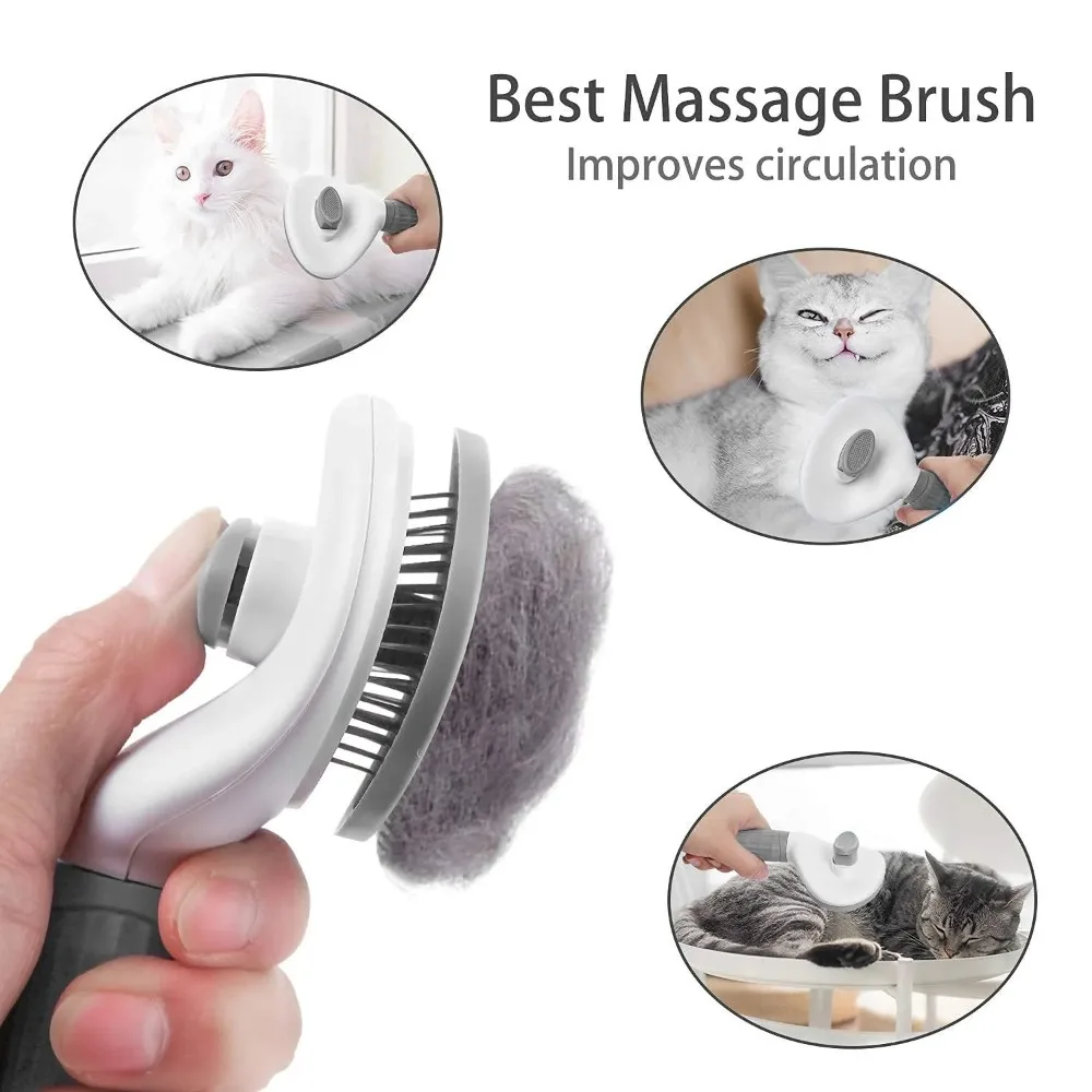 1pc Cat Comb, Hair Removal Comb, Float Hair Cleaning, Hair Removal One-Click, Removal Dog Needle Comb
