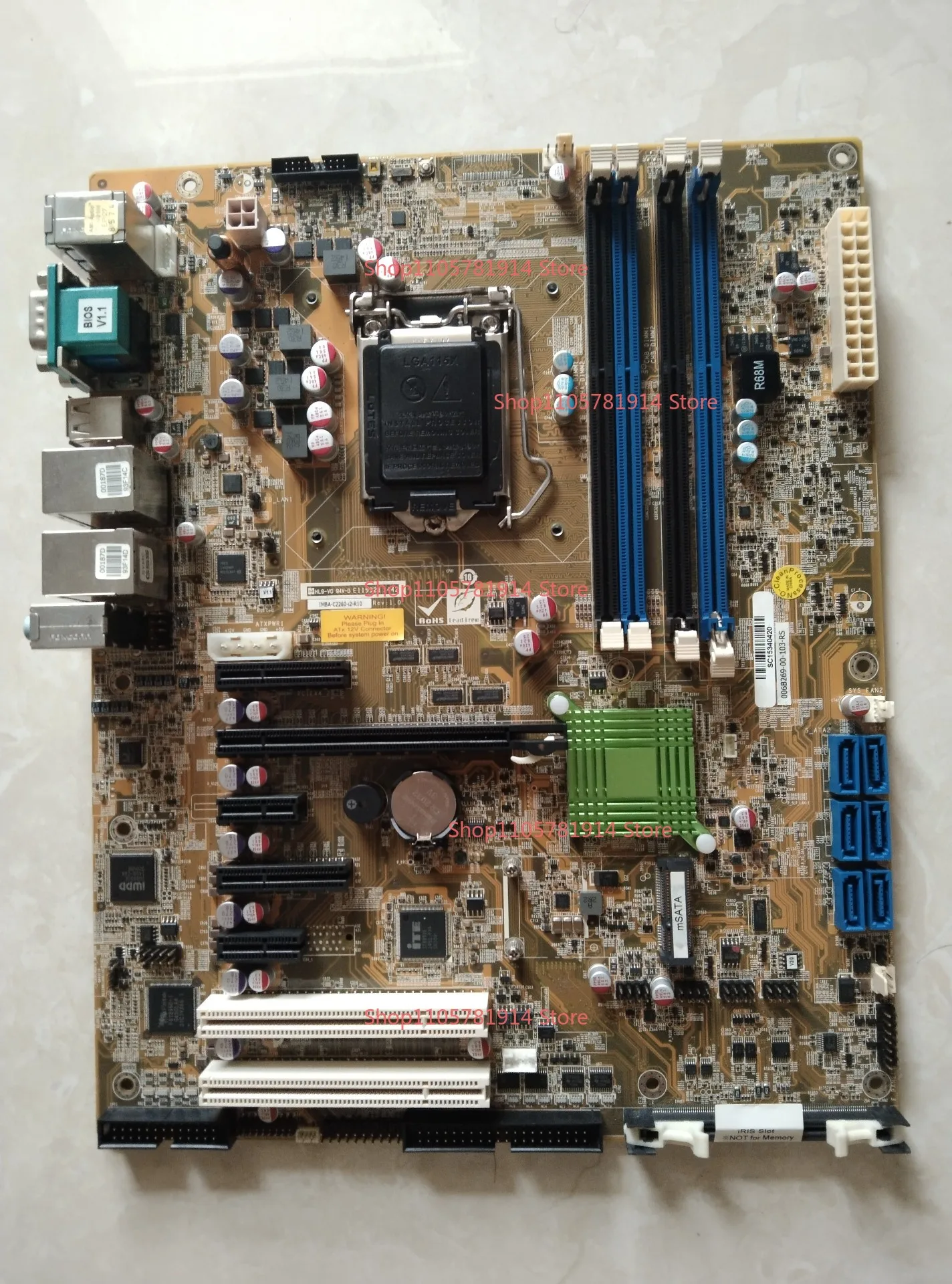 For IEI Weiqiang IMBA-C2260-i2-R10 REV: 1.0 Industrial Control Computer Main Board DD3 Memory on Dual Network Ports